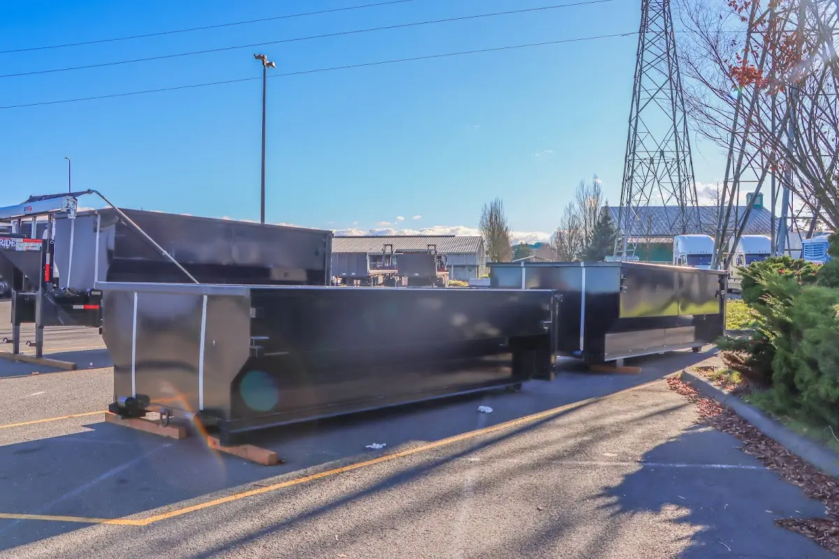 Roll-off dumpster ready for waste disposal at job site for Estate Cleanout Dumpster Rental in Shrewsbury